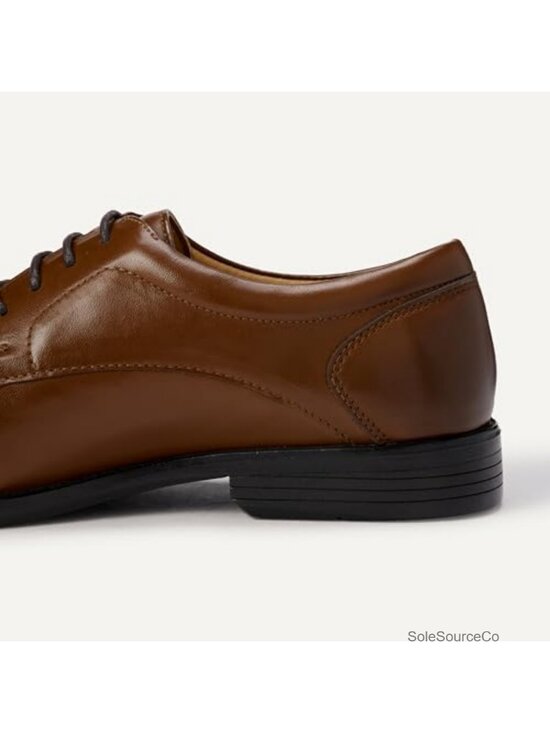 Men\'s Faux Leather Twin Seam Square Toe Derby Dress Shoes Lace-Up Oxfords main image 5